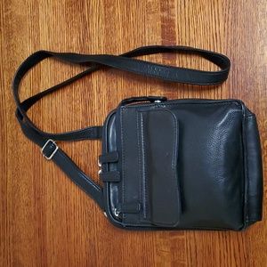 FOSSIL Vintage Black Leather Crossbody Bag